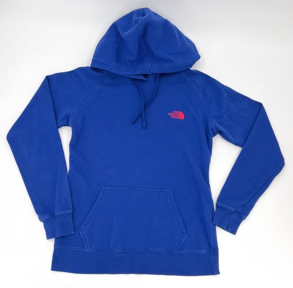 The North Face Tops - The North Face Sweater Womens Small Blue Hoodie Sweatshirt Pullover Poppies